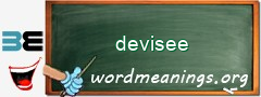 WordMeaning blackboard for devisee